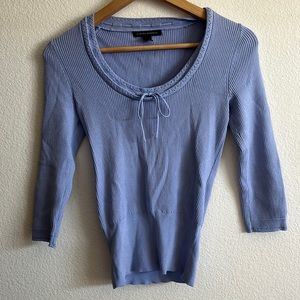 BANANA REPUBLIC ribbed lilac long sleeve; size: S